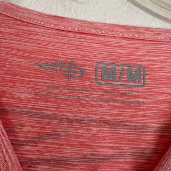 NWOT Reel Life Coral/Orange Women’s Fitted Long Sleeve Active Shirt - Picture 9 of 13